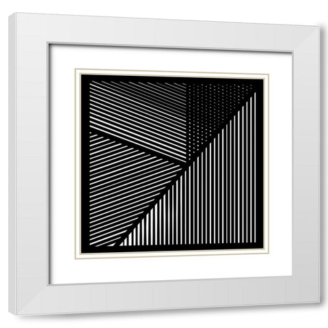 Controlled Chaos IV White Modern Wood Framed Art Print with Double Matting by Schlotzhauer, Jim