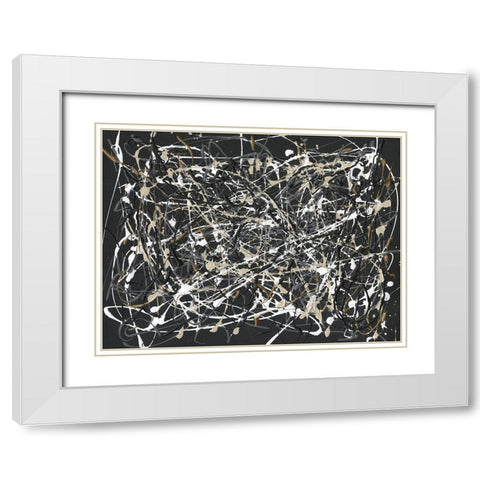 Pollack Homage II White Modern Wood Framed Art Print with Double Matting by Willett, Michael