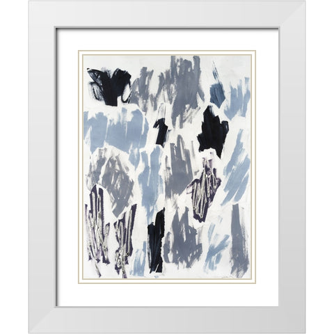 UV Waves I White Modern Wood Framed Art Print with Double Matting by Lam, Vanna