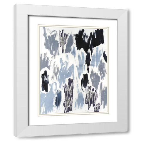 UV Waves II White Modern Wood Framed Art Print with Double Matting by Lam, Vanna