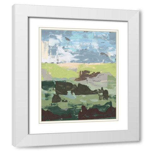 Dream Field I White Modern Wood Framed Art Print with Double Matting by Moore, Regina
