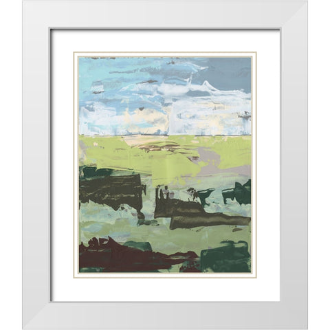 Dream Field II White Modern Wood Framed Art Print with Double Matting by Moore, Regina