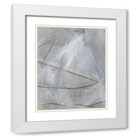 Aluminum I White Modern Wood Framed Art Print with Double Matting by Moore, Regina
