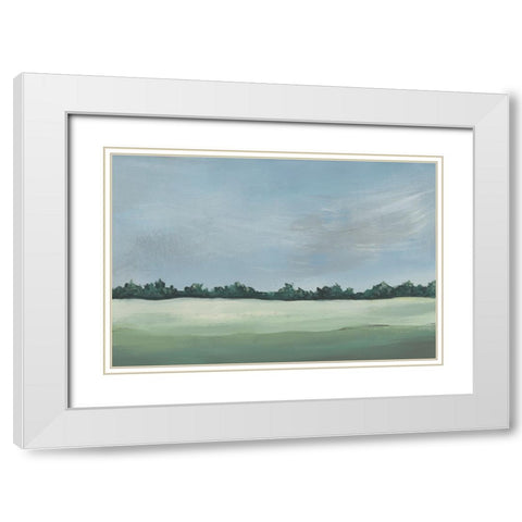 Pastoralis I White Modern Wood Framed Art Print with Double Matting by Moore, Regina