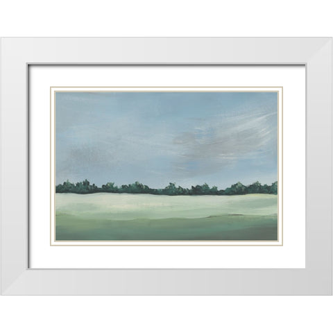 Pastoralis I White Modern Wood Framed Art Print with Double Matting by Moore, Regina