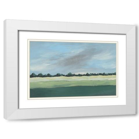 Pastoralis II White Modern Wood Framed Art Print with Double Matting by Moore, Regina