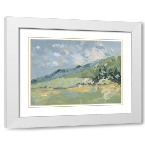 Lozana Landscape I White Modern Wood Framed Art Print with Double Matting by Moore, Regina