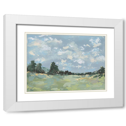Lozana Landscape II White Modern Wood Framed Art Print with Double Matting by Moore, Regina