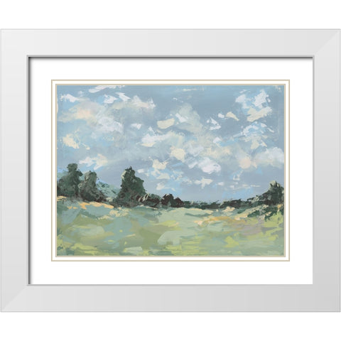 Lozana Landscape II White Modern Wood Framed Art Print with Double Matting by Moore, Regina