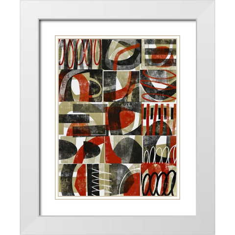 Compartment II White Modern Wood Framed Art Print with Double Matting by Galapon, Nikki