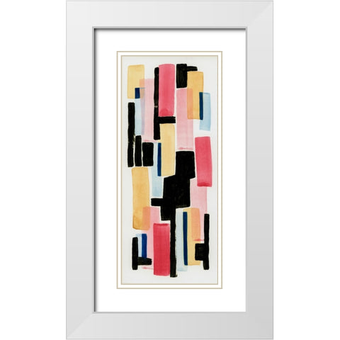 Primary Pastel I White Modern Wood Framed Art Print with Double Matting by Galapon, Nikki