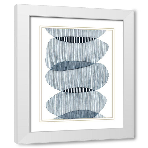 Thick and Thin II White Modern Wood Framed Art Print with Double Matting by Galapon, Nikki