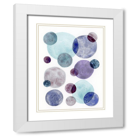 Violet Turquoise II White Modern Wood Framed Art Print with Double Matting by Galapon, Nikki