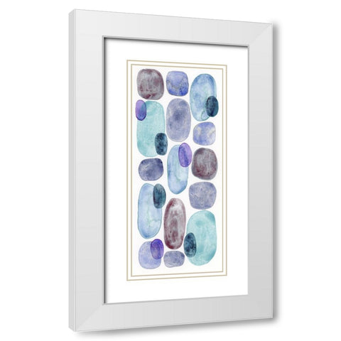 Violet Turquoise IV White Modern Wood Framed Art Print with Double Matting by Galapon, Nikki