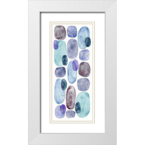 Violet Turquoise IV White Modern Wood Framed Art Print with Double Matting by Galapon, Nikki