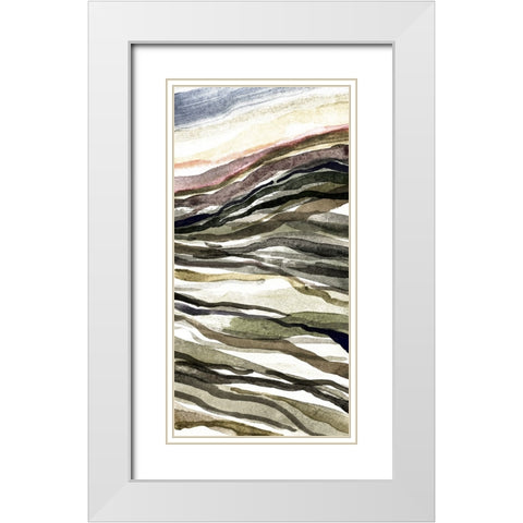 Waterscapes I White Modern Wood Framed Art Print with Double Matting by Galapon, Nikki