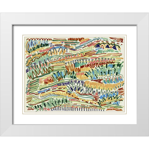 Marked Landscape White Modern Wood Framed Art Print with Double Matting by Galapon, Nikki