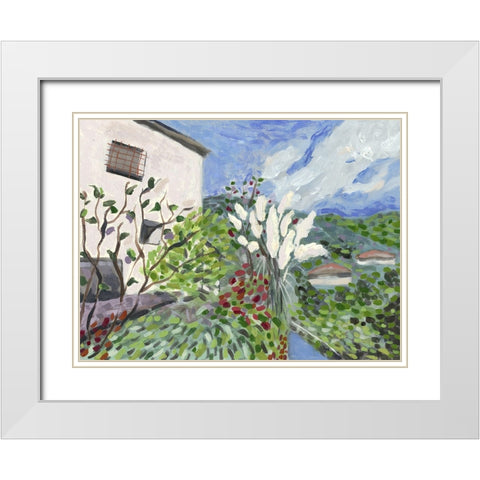 Tuscany Drive White Modern Wood Framed Art Print with Double Matting by Galapon, Nikki