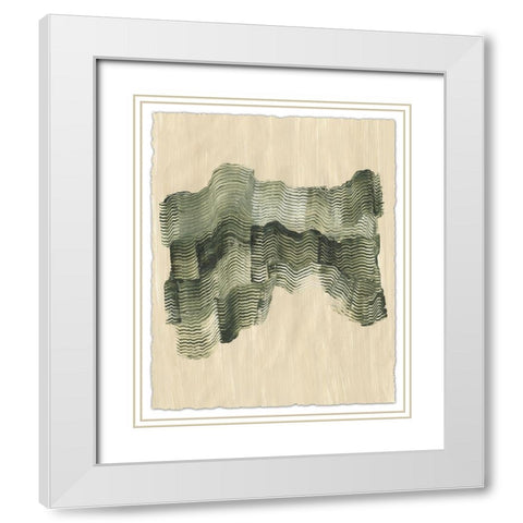 Chlorophyll I White Modern Wood Framed Art Print with Double Matting by Lam, Vanna