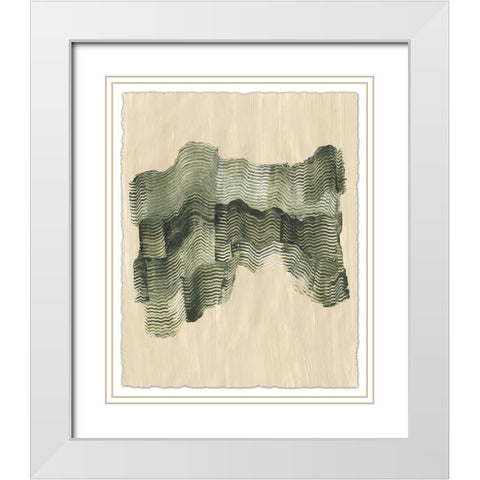 Chlorophyll I White Modern Wood Framed Art Print with Double Matting by Lam, Vanna