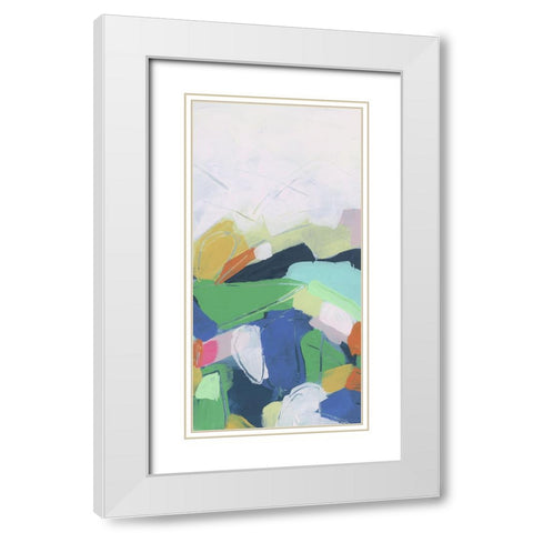Fractal Fold III White Modern Wood Framed Art Print with Double Matting by Vess, June Erica