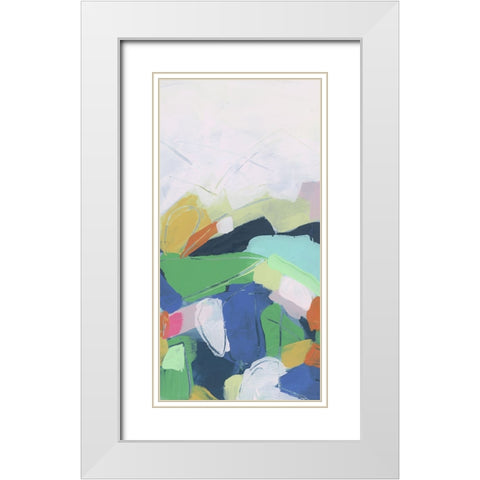 Fractal Fold III White Modern Wood Framed Art Print with Double Matting by Vess, June Erica