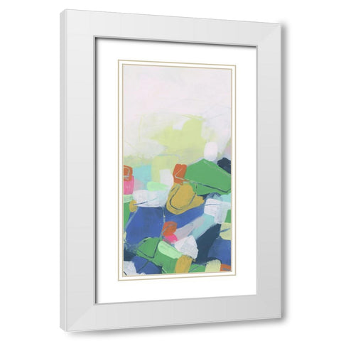 Fractal Fold IV White Modern Wood Framed Art Print with Double Matting by Vess, June Erica
