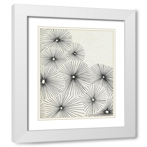 Umbrella Bursts I White Modern Wood Framed Art Print with Double Matting by Popp, Grace