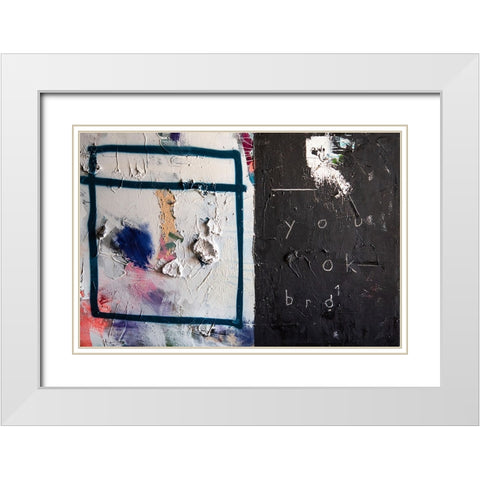 Being Ok II White Modern Wood Framed Art Print with Double Matting by Youngstrom, Kent