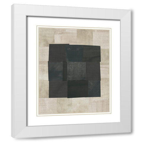 Floating Block I White Modern Wood Framed Art Print with Double Matting by Vess, June Erica