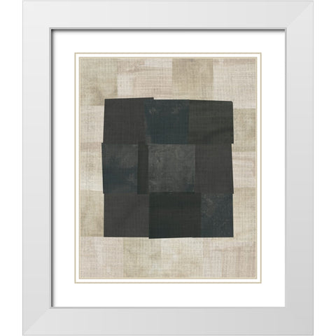 Floating Block I White Modern Wood Framed Art Print with Double Matting by Vess, June Erica
