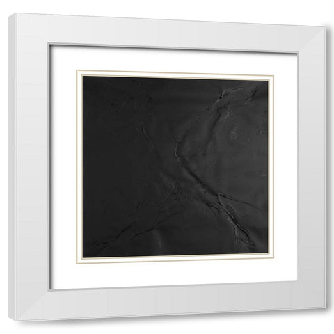 Onyx Square I White Modern Wood Framed Art Print with Double Matting by Willett, Michael