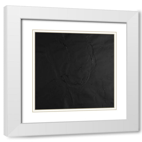 Onyx Square II White Modern Wood Framed Art Print with Double Matting by Willett, Michael