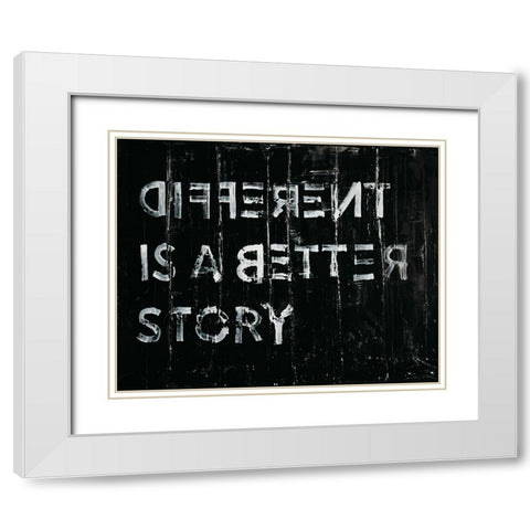 Different is Better White Modern Wood Framed Art Print with Double Matting by Youngstrom, Kent