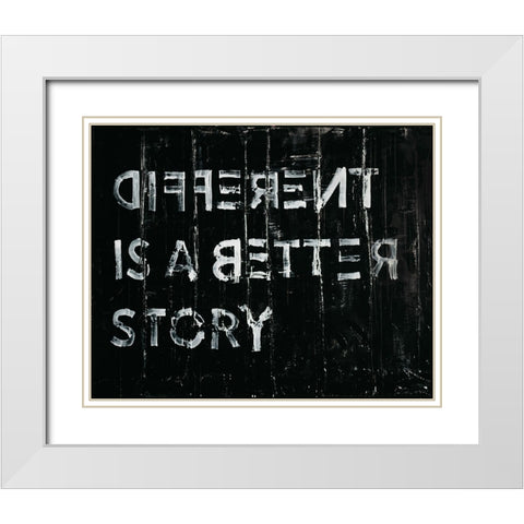Different is Better White Modern Wood Framed Art Print with Double Matting by Youngstrom, Kent