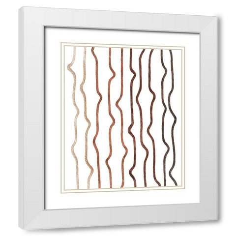 Jagged Flow II White Modern Wood Framed Art Print with Double Matting by Saunders, Alonzo