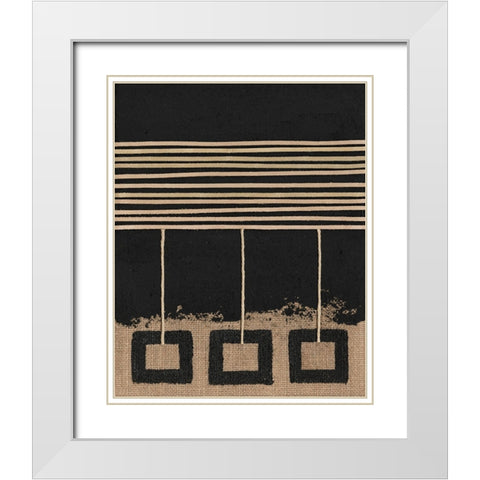 Pendulums II White Modern Wood Framed Art Print with Double Matting by Saunders, Alonzo