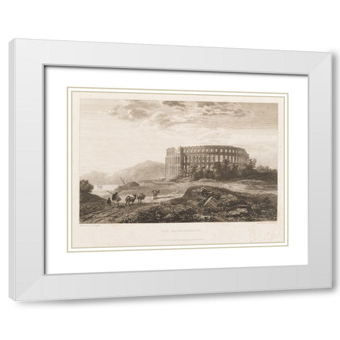 CWFs Antiquities of Pola, Ruins I White Modern Wood Framed Art Print with Double Matting by Unknown