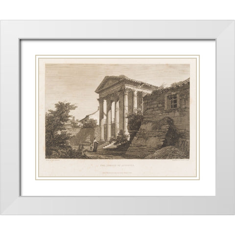 CWFs Antiquities of Pola, Ruins II White Modern Wood Framed Art Print with Double Matting by Unknown