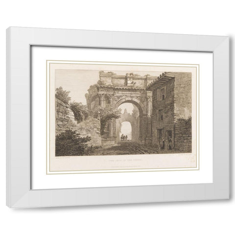 CWFs Antiquities of Pola, Ruins III White Modern Wood Framed Art Print with Double Matting by Unknown