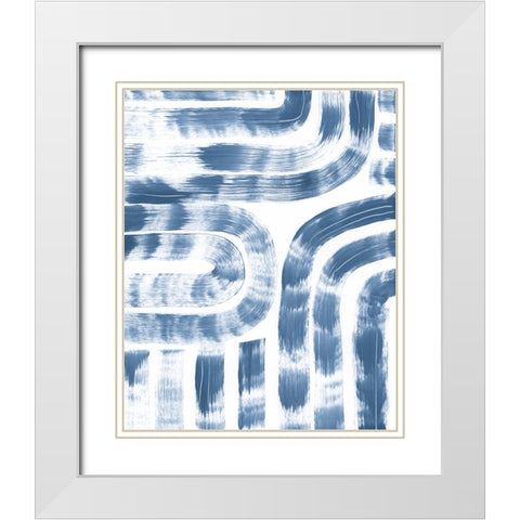Dye Maze I White Modern Wood Framed Art Print with Double Matting by Vess, June Erica
