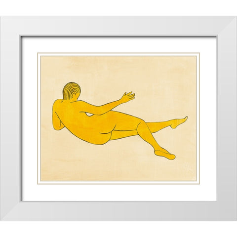 Sunshine Lounge I White Modern Wood Framed Art Print with Double Matting by Popp, Grace