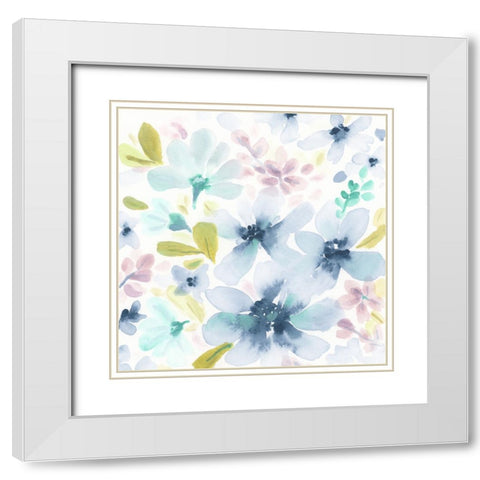 Primavera Petals II White Modern Wood Framed Art Print with Double Matting by Vess, June Erica