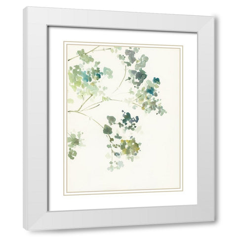 Soft Branches I White Modern Wood Framed Art Print with Double Matting by Barnes, Victoria