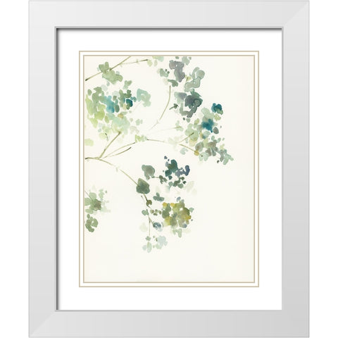 Soft Branches I White Modern Wood Framed Art Print with Double Matting by Barnes, Victoria