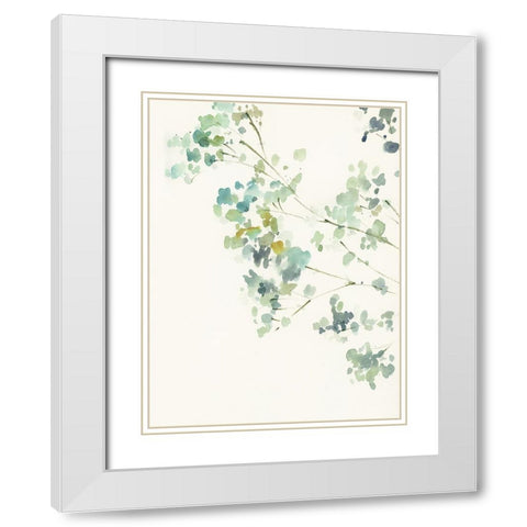 Soft Branches II White Modern Wood Framed Art Print with Double Matting by Barnes, Victoria