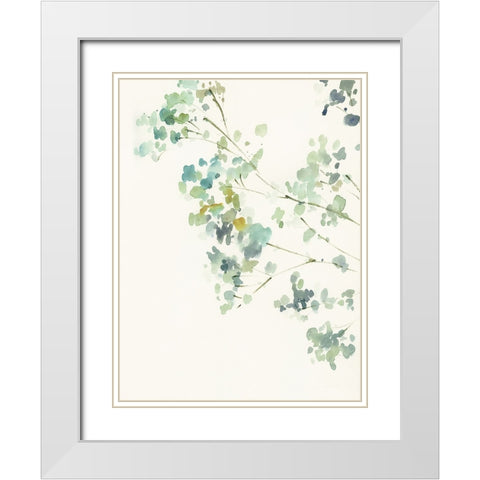 Soft Branches II White Modern Wood Framed Art Print with Double Matting by Barnes, Victoria