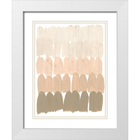Earth Tone Swatch II White Modern Wood Framed Art Print with Double Matting by Vess, June Erica