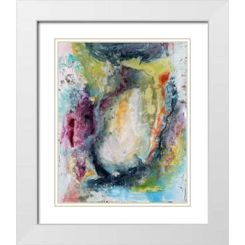 Prism Mirror II White Modern Wood Framed Art Print with Double Matting by Willett, Michael