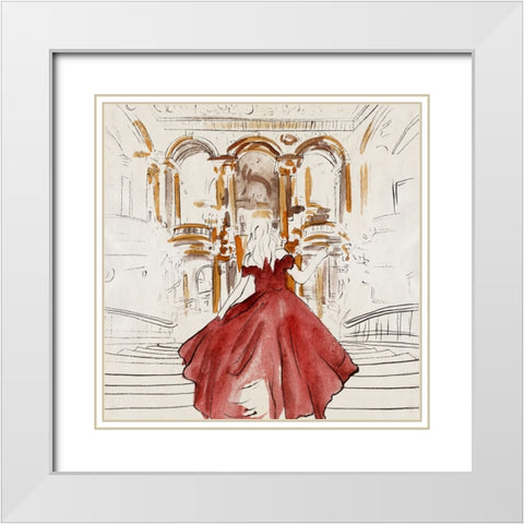 Feeling Grand II White Modern Wood Framed Art Print with Double Matting by Wang, Melissa